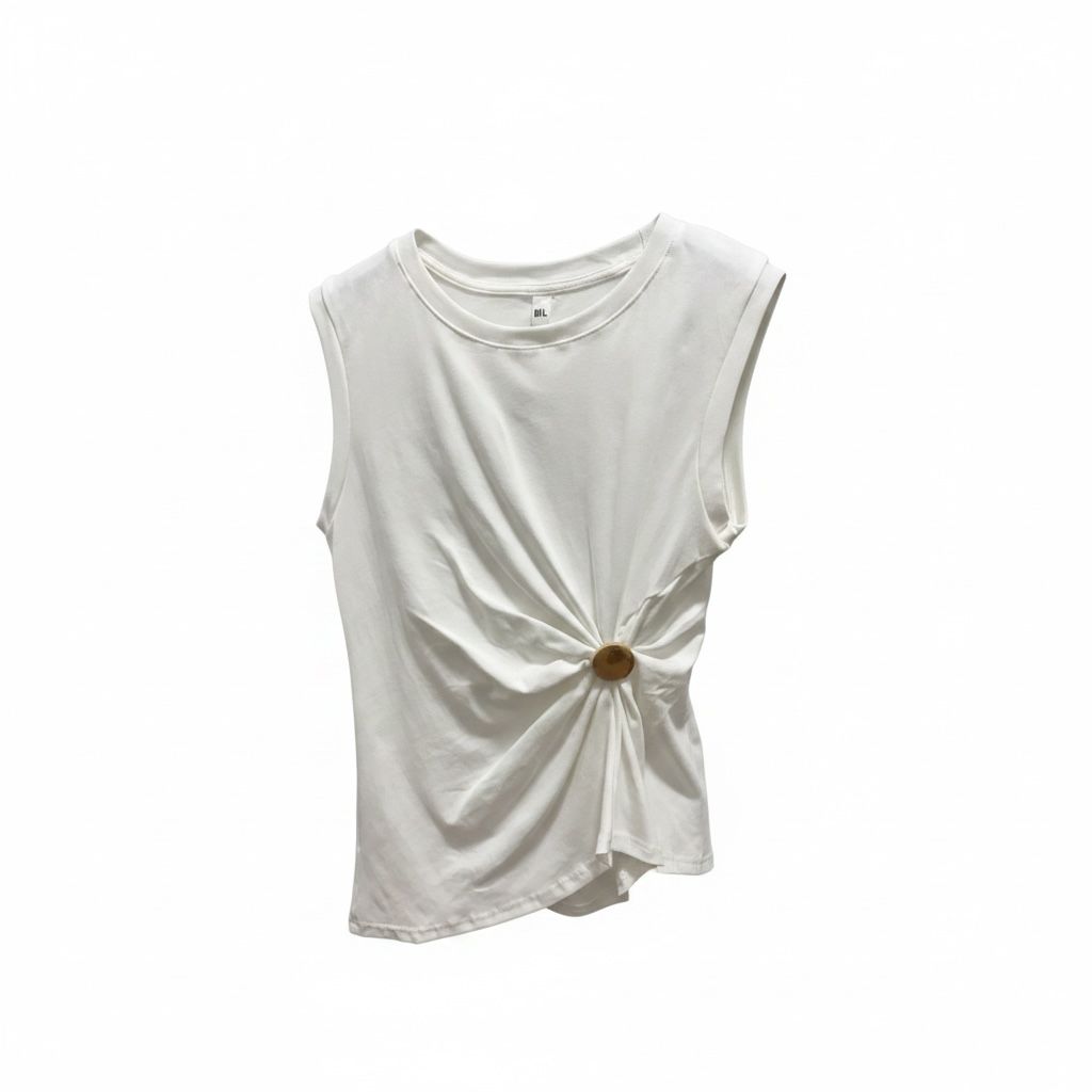 Camiseta frunce broche - Imagen 2