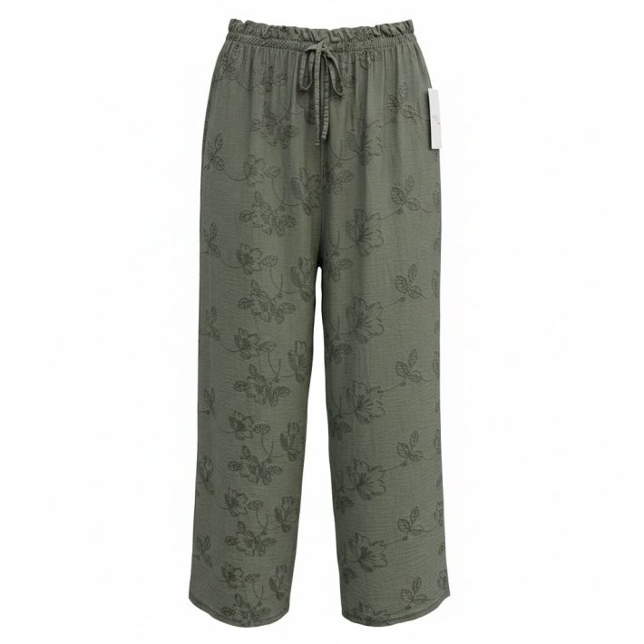 Pantalón flor relieve